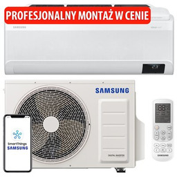 SAMSUNG Klimatyzator Split, Pompa ciepła powietrze - powietrze