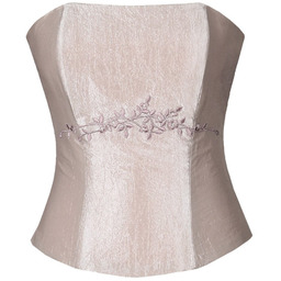 Gorset FGR042 RÓŻOWY BLADY tafta