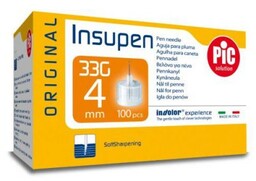 PIC Insupen Igły do penów insulinowych 33G 4mm,