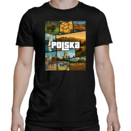Polska - męska koszulka na prezent