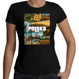 Polska - damska koszulka na prezent
