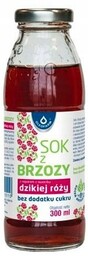Sok z brzozy z naparem z dzikiej róży,