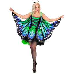Strój motyl motylek zielony-XS