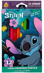 Kredki ołówkowe trójkątne Jumbo Disney Core Stitch 12