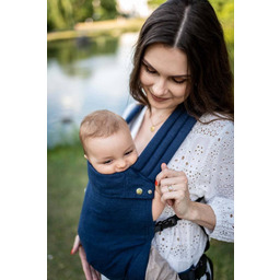 Nosidełko regulowane Qusy - Linen Navy-Regulowane