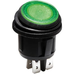 VELLEMAN - R13244BG/LED przełącznik kołyskowy illumin zielony 2P