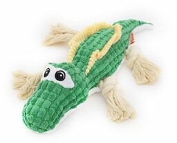 Krokodyl Reedog, pluszowa piszcząca zabawka z węzłami, 41