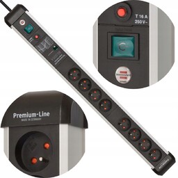 Premium-Protect-Line 60.000A ochrona przeciwprzepięciowa listwa zasilająca