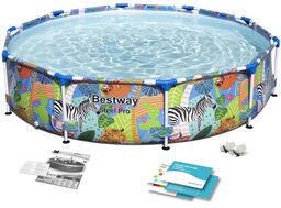 Basen ogrodowy stelażowy, zestaw 4w1, Bestway, 305x66 cm