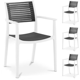 Krzesło plastikowe z oparciem ażurowym na taras balkon