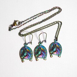 Pakamera Komplet - Koń, podkowa - kolczyki