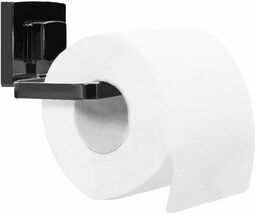 Tutumi UCHWYT NA PAPIER TOALETOWY BEZ WIERCENIA CZARNY