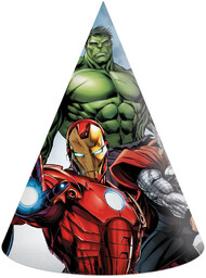 Czapeczki urodzinowe Avengers - 6 szt.