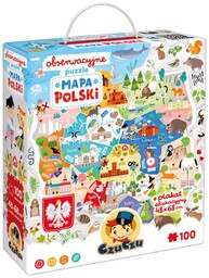 CzuCzu Puzzle obserwacyjne Mapa Polski 5+