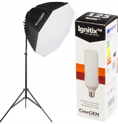 Lampa do zdjęć softbox 60 cm Mocna Żarówka
