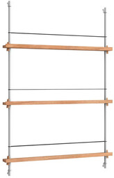 Moebe - Magazine Shelving 115 Półka Oak/Stainless Steel