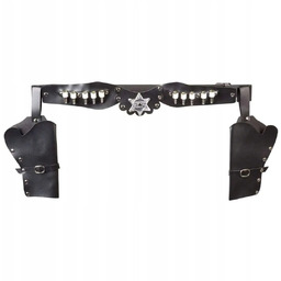 Kabura Szeryf Kowboj Pas Z Gwiazdą Czarna