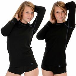 COOL NANO T-shirt długi rękaw .damskie .S .czarny