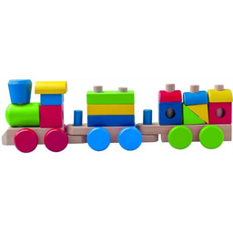 Woodyland, klocki drewniane Pociąg