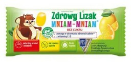Zdrowy Lizak Mniam-Mniam smak cytrynowy kształt łezki, 6g