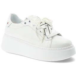 Chebello Sneakersy damskie, cholewka ze skóry naturalnej gładkiej