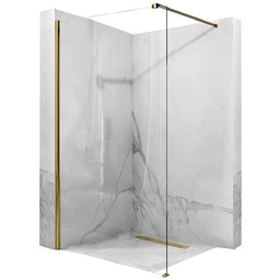 Złota ścianka prysznicowa walk-in 110 cm Aero Gold