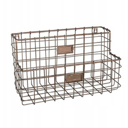 Stylowa Metalowa Półka Ścienna Koszyk Vintage Loft Antic