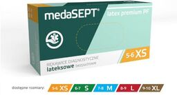 Rękawice lateksowe bezpudrowe medaSEPT Latex Premium PF 100szt