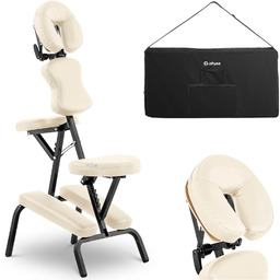 Krzesło do masażu tatuażu przenośne składane Montpellier Beige