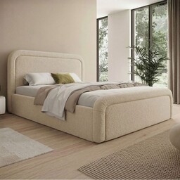 Łóżko tapicerowane z pojemnikiem SFG0154P 160x200 Boucle Beż