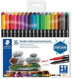 Flamastry Staedtler Design Journey dwustronne wodoodporne 36 kolorów
