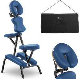 Krzesło do masażu tatuażu przenośne składane Montpellier Blue