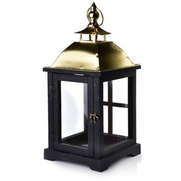 Latarnia drewniana LEVI GOLD 20 x 20 x