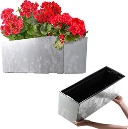 Skrzynka balkonowa Fontana 56cm szary beton