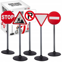 Znaki drogowe zabawkowe Zestaw Duże znaki edukacyjne Duży