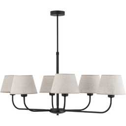 Lampa sufitowa czarna metalowa 6-punktowa 100cm z serii