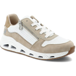 Rieker Sneakersy damskie, cholewka ze skóry ekologicznej