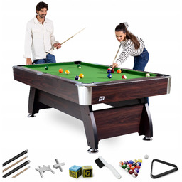 Stół bilardowy spływowy 8 Ft wyciszony kompletny zestaw