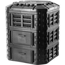 Kompostownik ogrodowy Nybro 860L, czarny