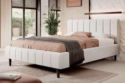 Łóżko tapicerowane SF1026 180x200 Welur Beżowy