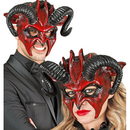 Maska halloweenowa rogi diabła
