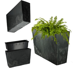 Donica ogrodowa Sorbo 56cm czarny beton
