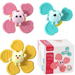 3x FIDGET SPINNER DLA NIEMOWLĄT SENSORYCZNA WIRUJĄCA ZABAWKA