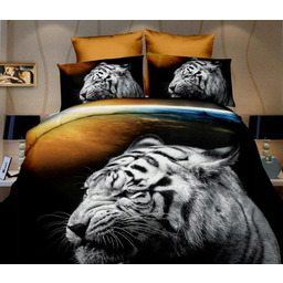 Pościel 3D 160X200 Zoo Zwierzęta Tygrys Pantera wzór