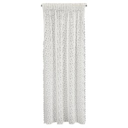 Eurofirany Firana 130x270 Daisy biała z haftem kwiatowym