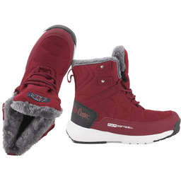 Lee Cooper Lcj-21-17-0591L Trzewiki Zimowe Trapery Ocieplane Burgund