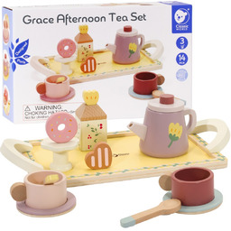 Classic World Drewniany Zestaw Do Herbaty I Deserów