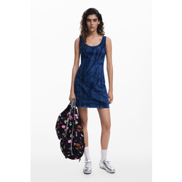 Sukienka z dżinsu z nadrukiem