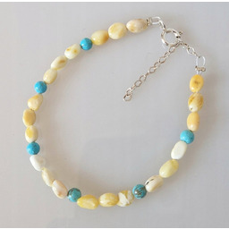 Bransoletka z mlecznego bursztynu, bransoletka z bursztynu