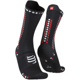 COMPRESSPORT Skarpetki rowerowe PRORACING SOCKS V4 BIKE black/red